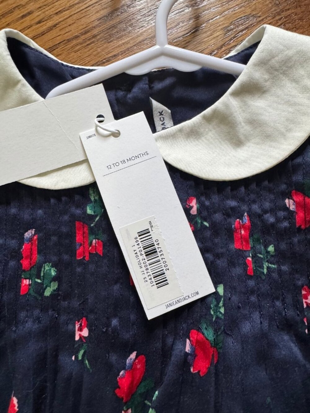 Janie and Jack Navy Floral Smocked Top and Bloomer Set | 12-18 Months | NWT